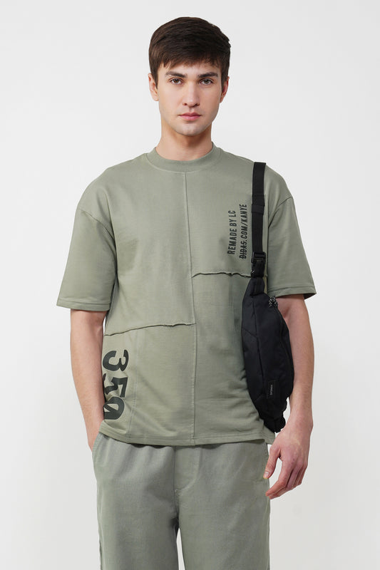 LOOSE FIT SLOGAN PRINT T-SHIRT