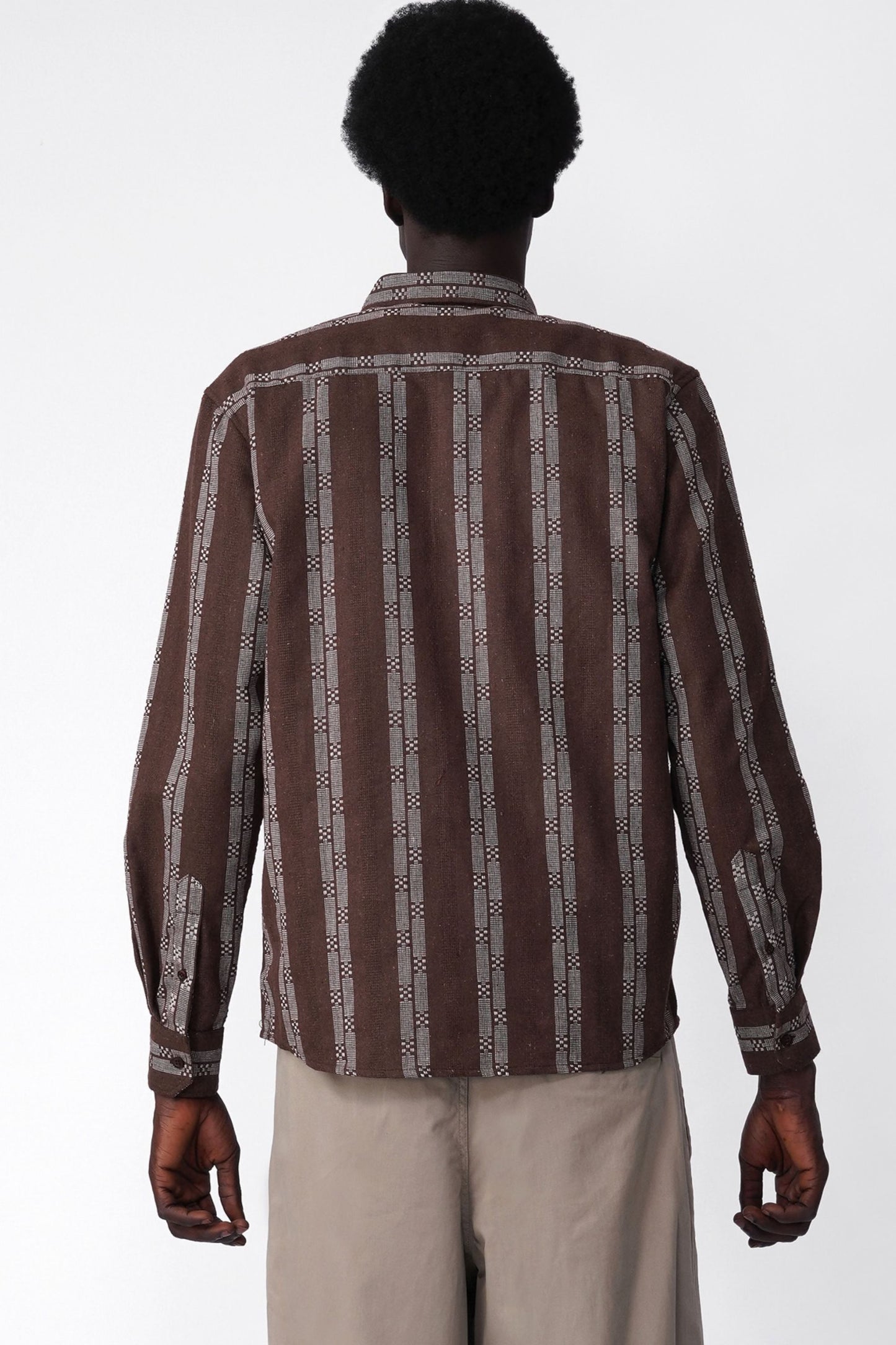 BOLD STRIPED TEXTURED SHIRT