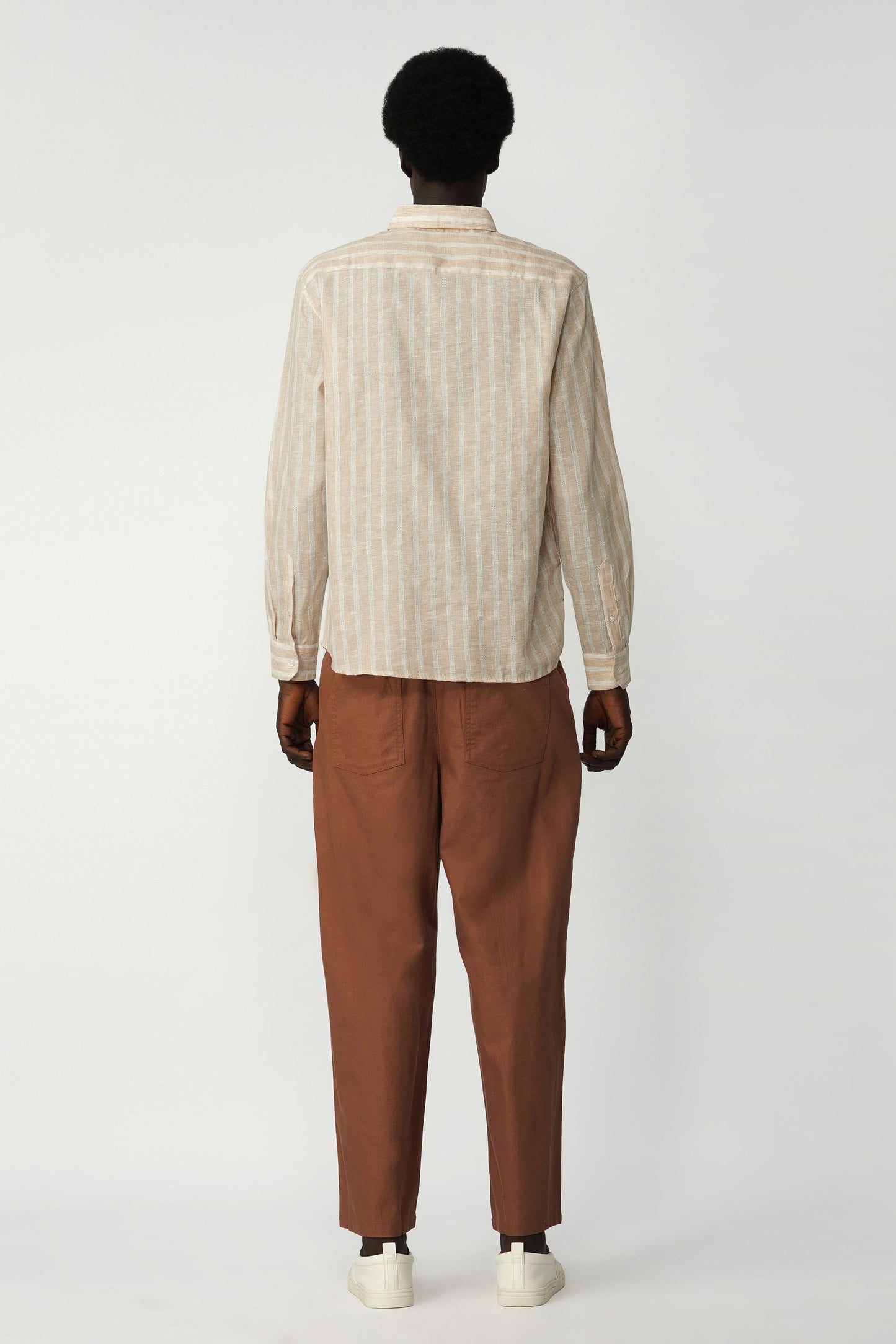 STRIPED MICRO TEXTURED SHIRT