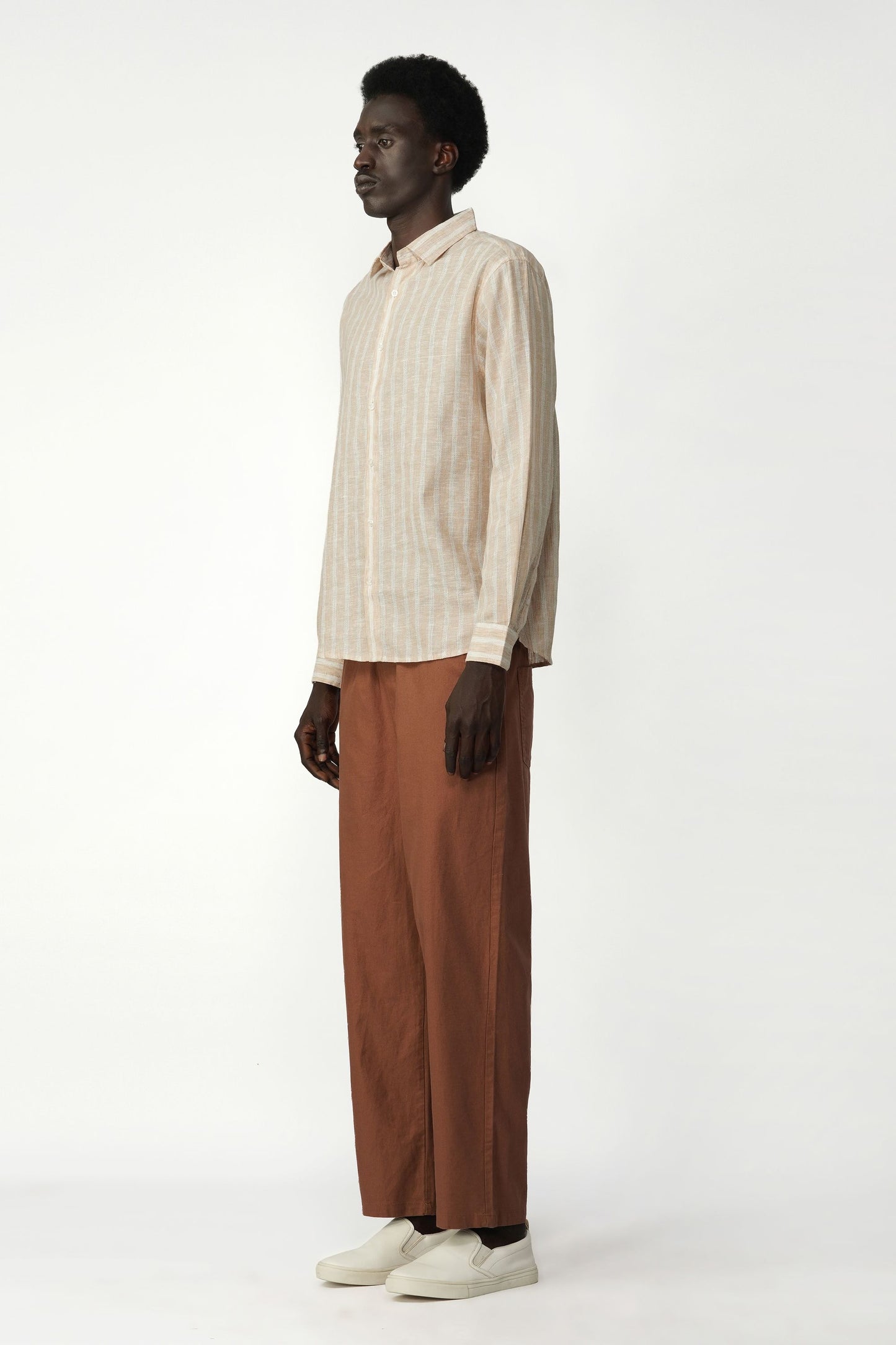 STRIPED MICRO TEXTURED SHIRT