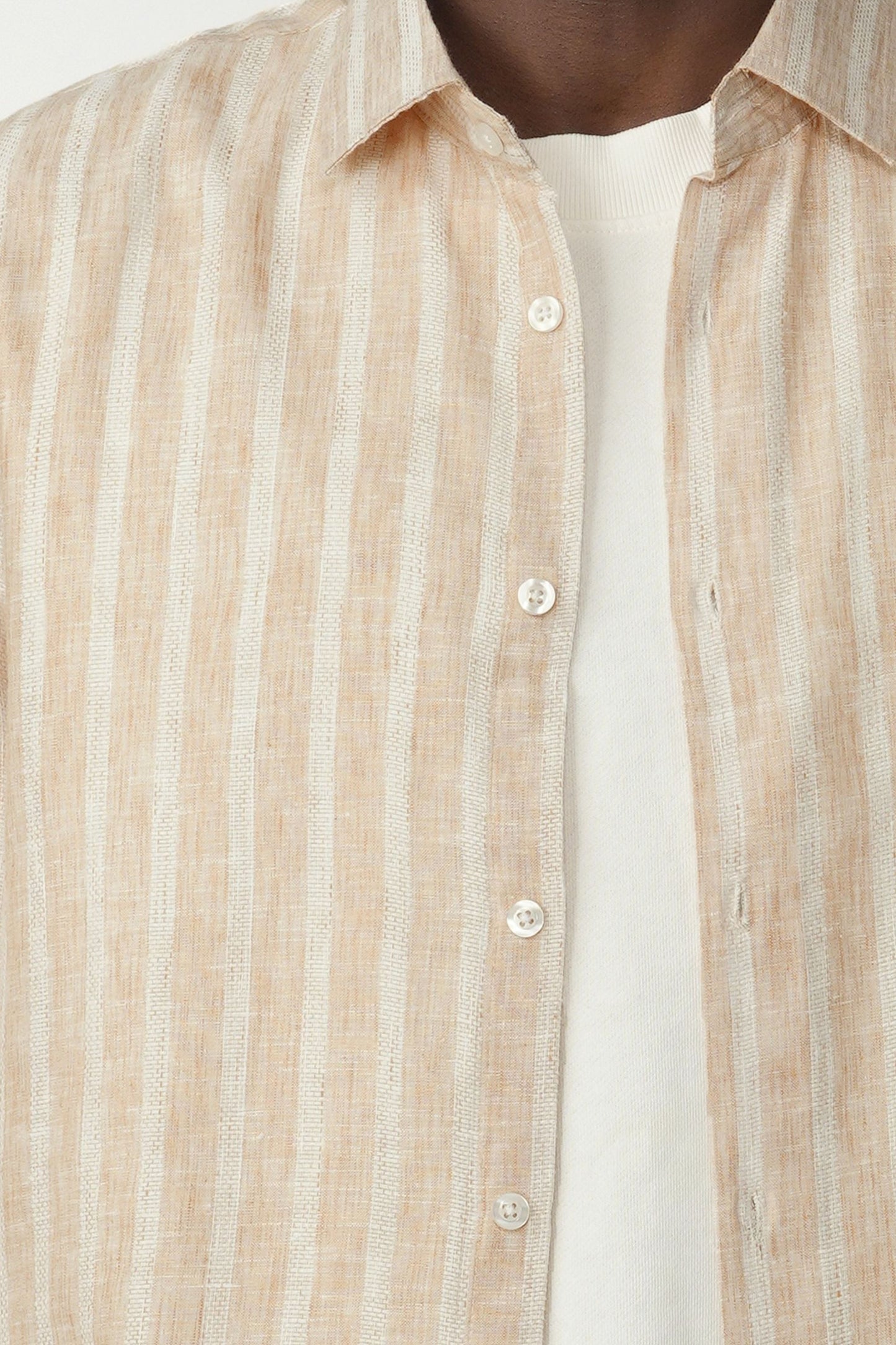 STRIPED MICRO TEXTURED SHIRT